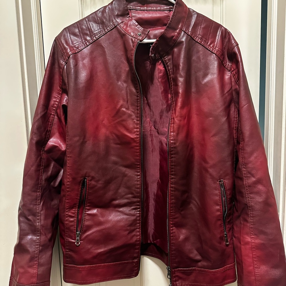 Red Pleather Jacket
